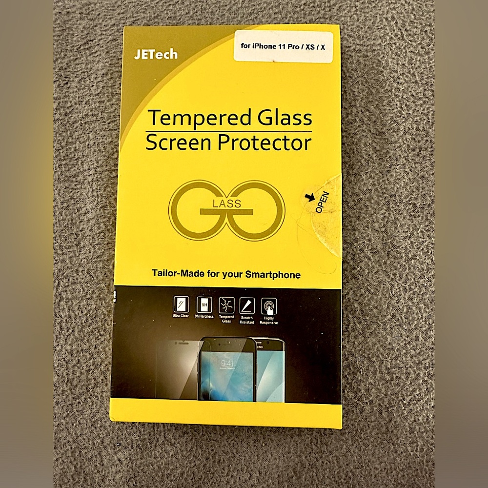 JETech Tempered Glass for iPhone 11 Pro/XS/X.